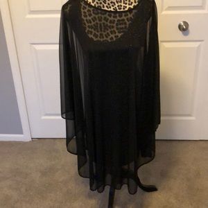 Beautiful shear black dress with tank dress